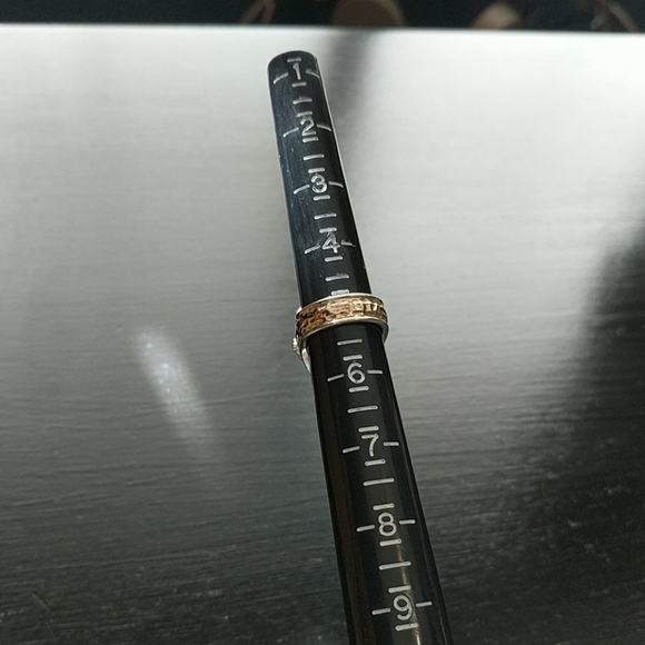 GEMS EN VOGUE Oval Turquoise Hammered Band Ring 5 - Picture 7 of 9